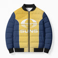 Suns Football Custom Bomber Puffer Jacket Gold Coast Est 2009 Sunburnt Gold - Aussie Hoodie