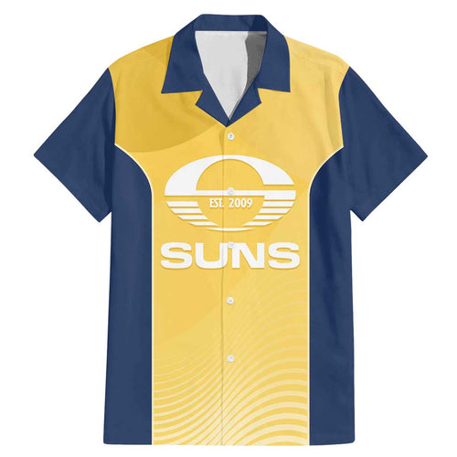 Suns Football Custom Family Matching Mermaid Dress and Hawaiian Shirt Gold Coast Est 2009 Sunburnt Gold - Aussie Hoodie