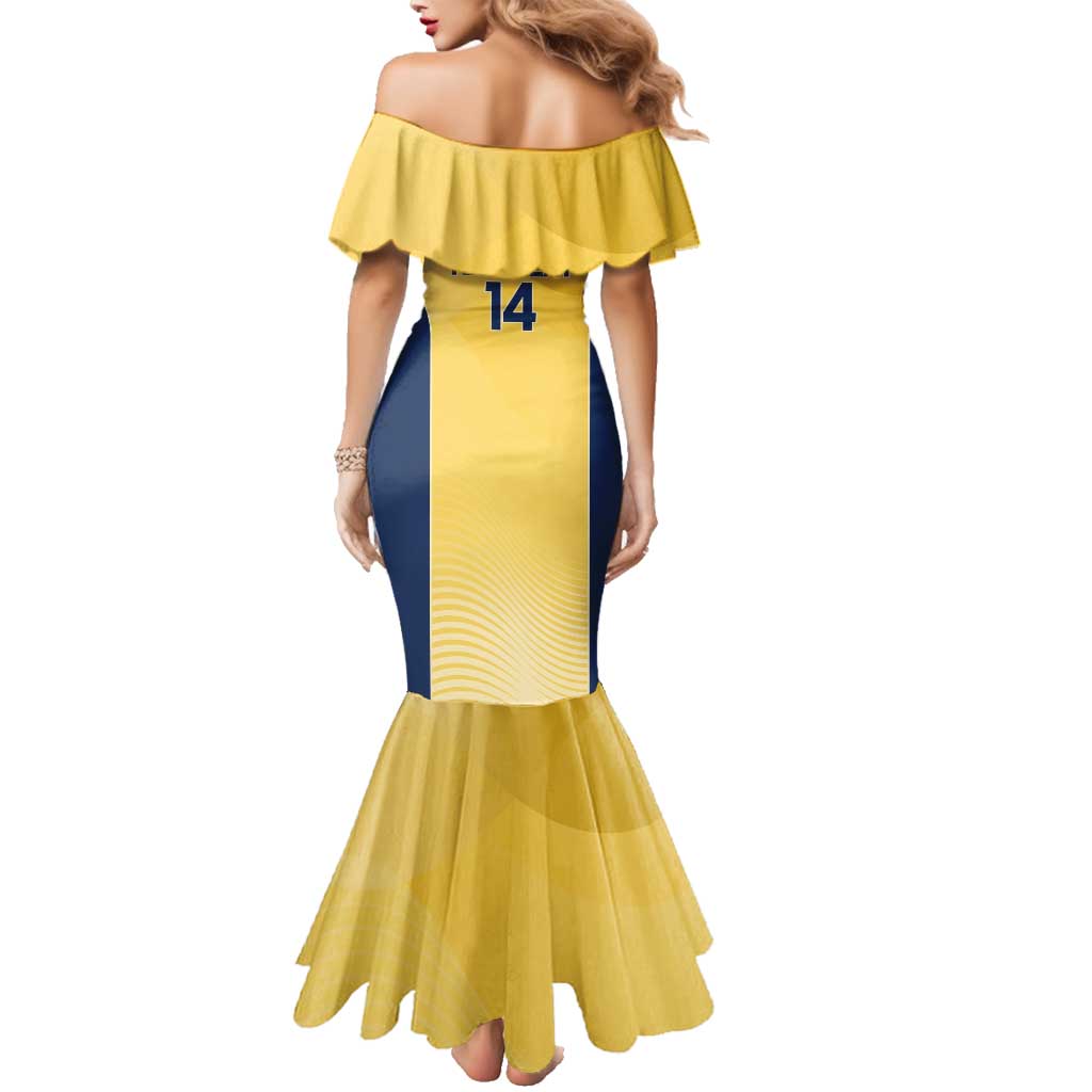 Suns Football Custom Family Matching Mermaid Dress and Hawaiian Shirt Gold Coast Est 2009 Sunburnt Gold - Aussie Hoodie