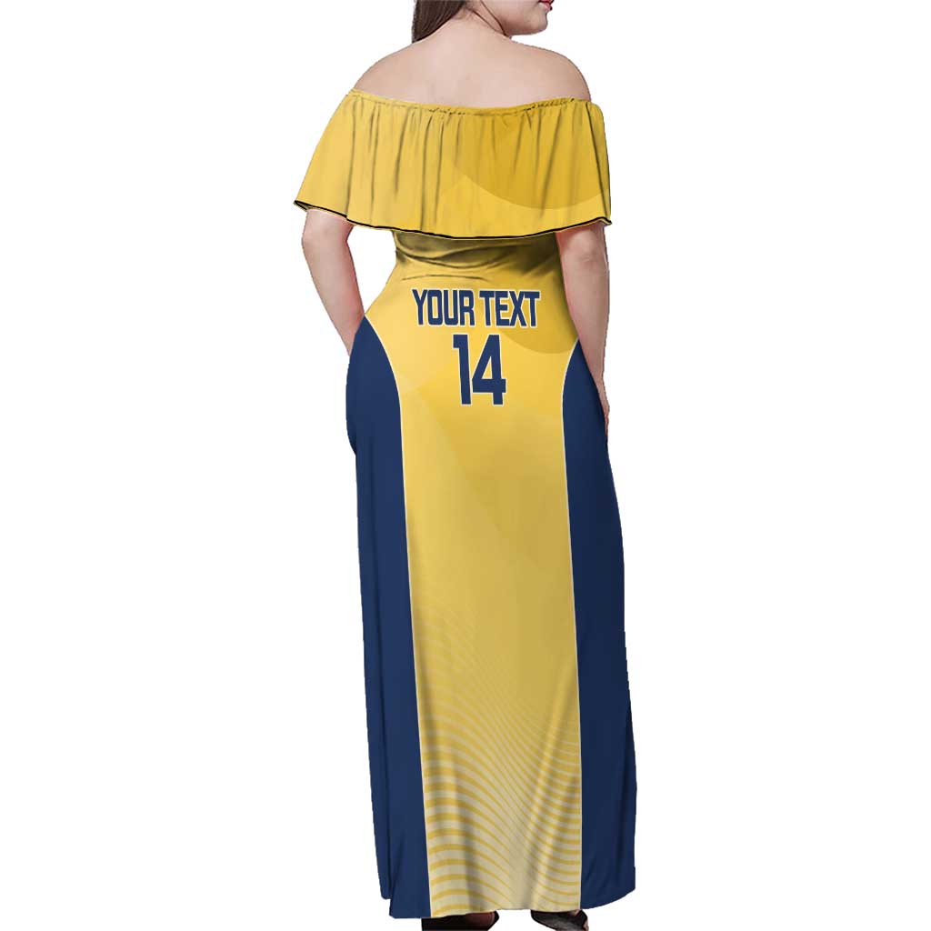 Suns Football Custom Family Matching Off Shoulder Maxi Dress and Hawaiian Shirt Gold Coast Est 2009 Sunburnt Gold - Aussie Hoodie