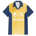 Suns Football Custom Family Matching Off Shoulder Short Dress and Hawaiian Shirt Gold Coast Est 2009 Sunburnt Gold - Aussie Hoodie