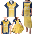 Suns Football Custom Family Matching Puletasi and Hawaiian Shirt Gold Coast Est 2009 Sunburnt Gold - Aussie Hoodie