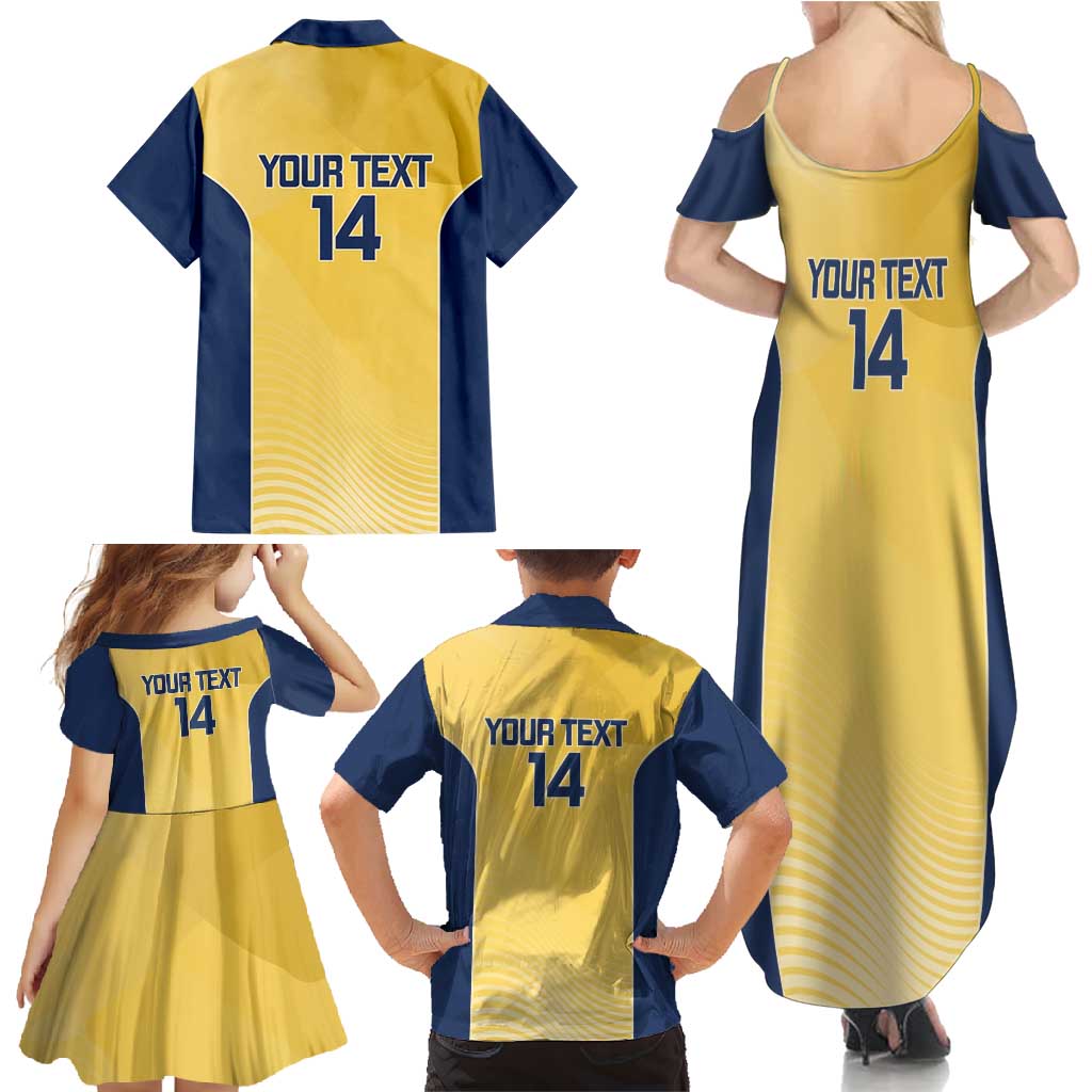 Suns Football Custom Family Matching Summer Maxi Dress and Hawaiian Shirt Gold Coast Est 2009 Sunburnt Gold - Aussie Hoodie