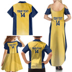 Suns Football Custom Family Matching Summer Maxi Dress and Hawaiian Shirt Gold Coast Est 2009 Sunburnt Gold - Aussie Hoodie