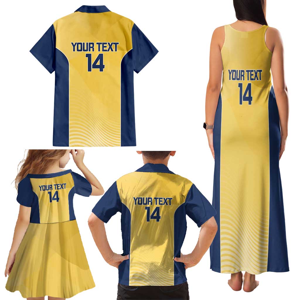 Suns Football Custom Family Matching Tank Maxi Dress and Hawaiian Shirt Gold Coast Est 2009 Sunburnt Gold - Aussie Hoodie