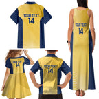 Suns Football Custom Family Matching Tank Maxi Dress and Hawaiian Shirt Gold Coast Est 2009 Sunburnt Gold - Aussie Hoodie