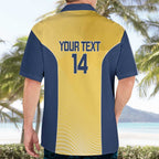 Suns Football Custom Hawaiian Shirt Gold Coast Est 2009 Sunburnt Gold - Aussie Hoodie