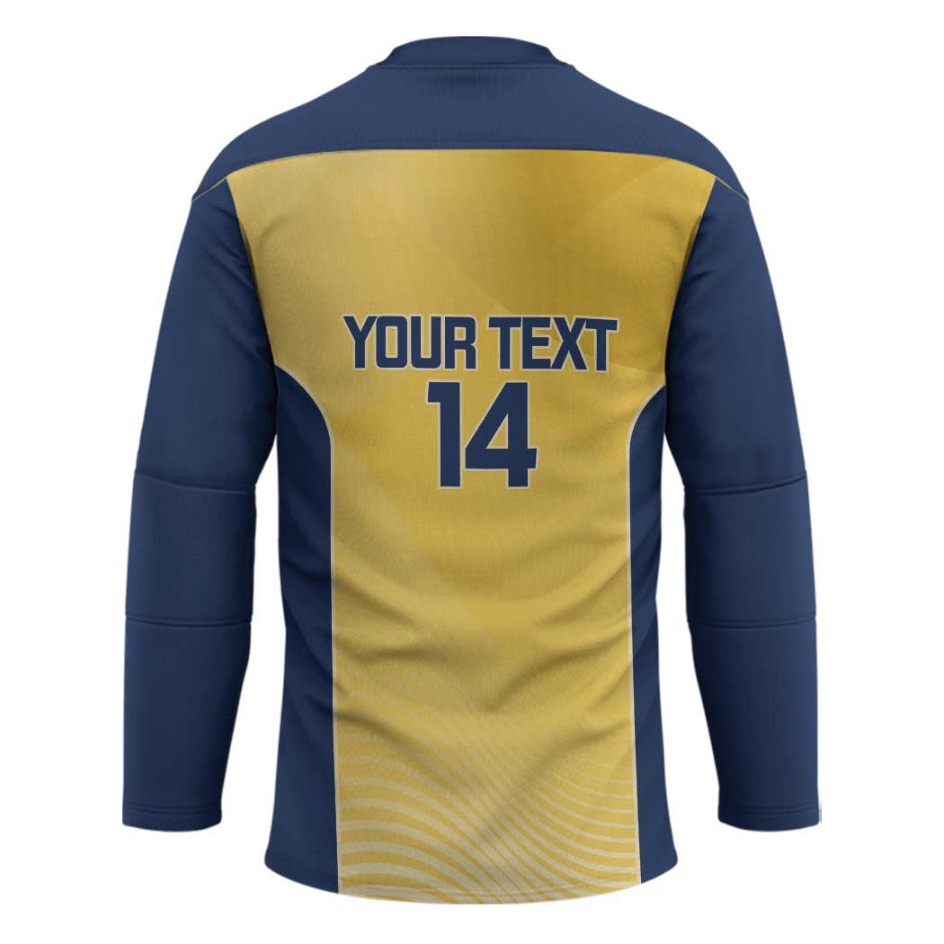 Suns Football Custom Hockey Jersey Gold Coast Est 2009 Sunburnt Gold - Aussie Hoodie