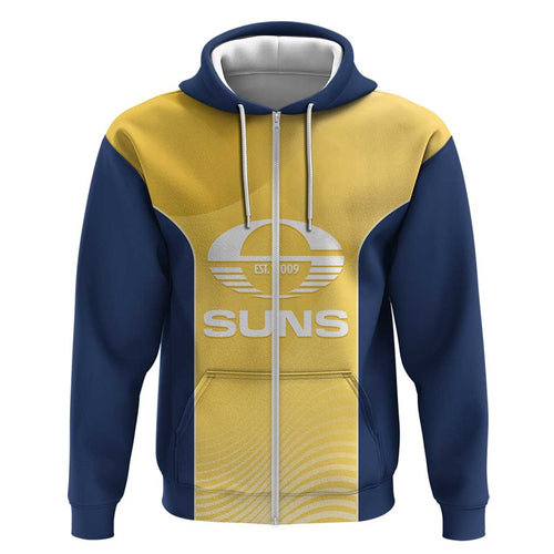Suns Football Custom Hoodie Gold Coast Est 2009 Sunburnt Gold - Aussie Hoodie
