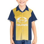Suns Football Custom Kid Hawaiian Shirt Gold Coast Est 2009 Sunburnt Gold - Aussie Hoodie