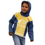 Suns Football Custom Kid Hoodie Gold Coast Est 2009 Sunburnt Gold - Aussie Hoodie