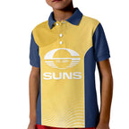 Suns Football Custom Kid Polo Shirt Gold Coast Est 2009 Sunburnt Gold - Aussie Hoodie