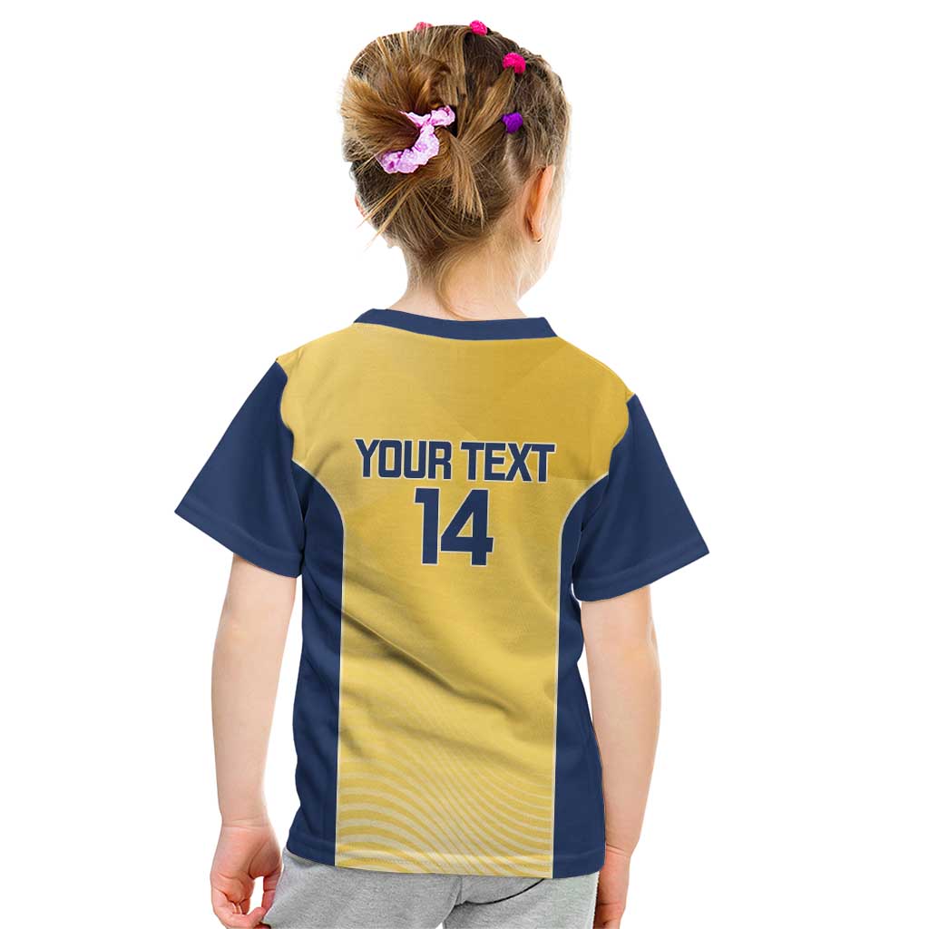 Suns Football Custom Kid T Shirt Gold Coast Est 2009 Sunburnt Gold - Aussie Hoodie