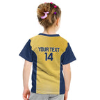 Suns Football Custom Kid T Shirt Gold Coast Est 2009 Sunburnt Gold - Aussie Hoodie