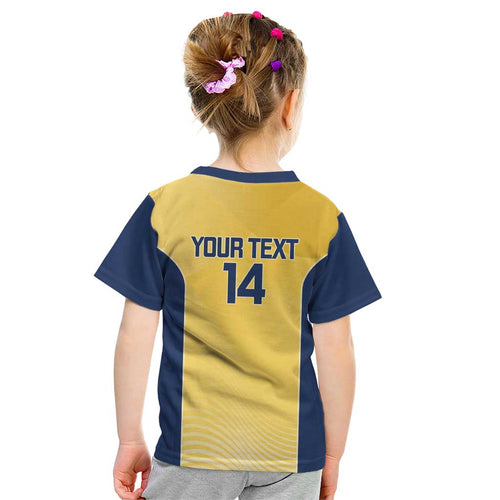 Suns Football Custom Kid T Shirt Gold Coast Est 2009 Sunburnt Gold - Aussie Hoodie