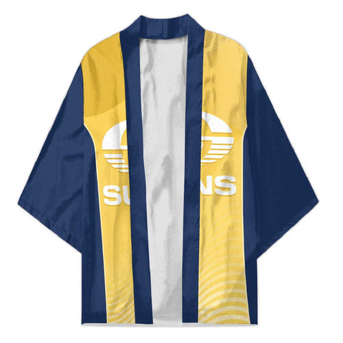 Suns Football Custom Kimono Gold Coast Est 2009 Sunburnt Gold - Aussie Hoodie