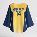 Suns Football Custom Kimono Sleeve Blouse Gold Coast Est 2009 Sunburnt Gold - Aussie Hoodie