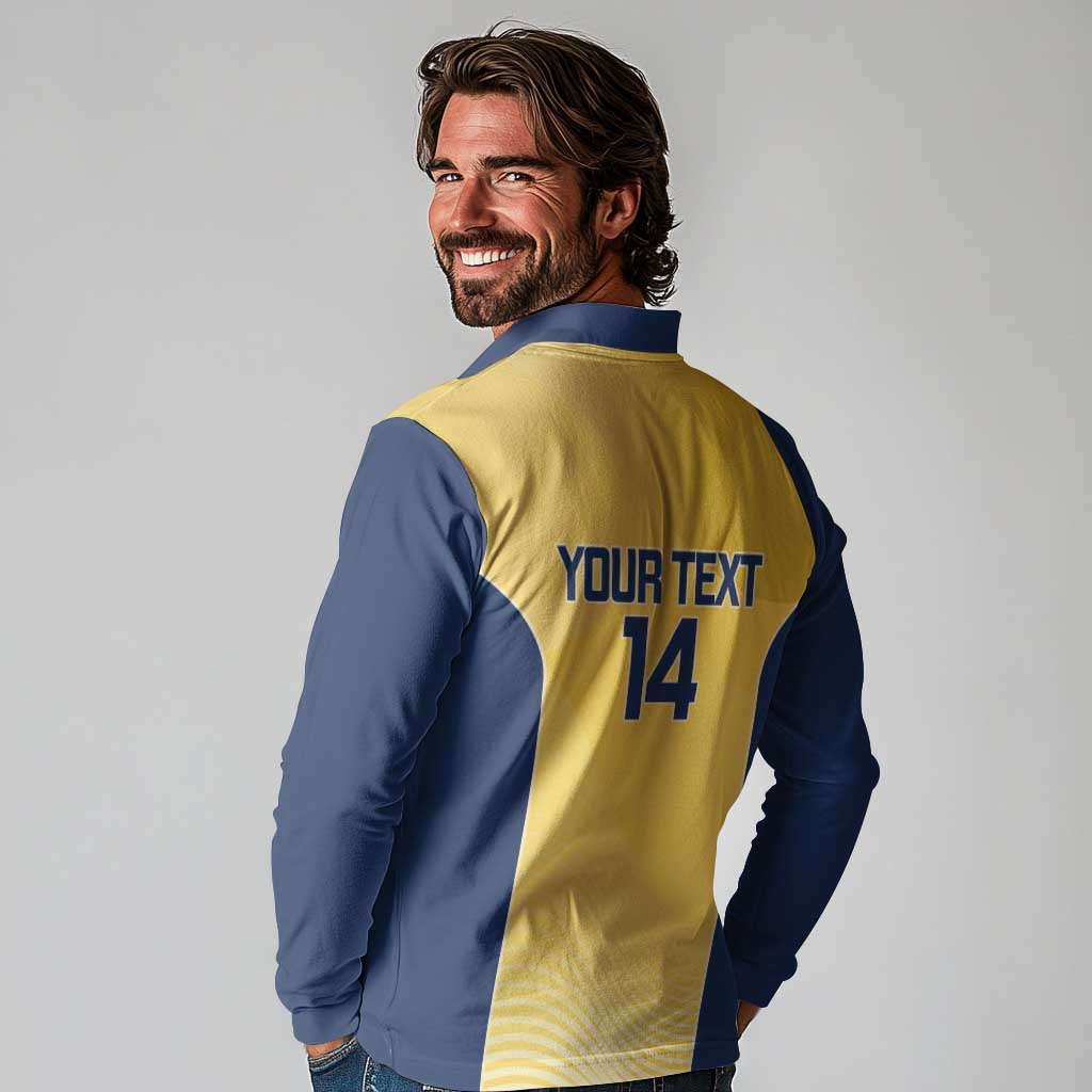 Suns Football Custom Long Sleeve Polo Shirt Gold Coast Est 2009 Sunburnt Gold - Aussie Hoodie
