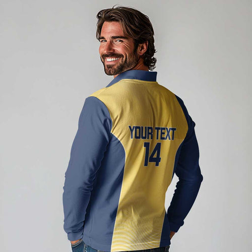 Suns Football Custom Long Sleeve Polo Shirt Gold Coast Est 2009 Sunburnt Gold - Aussie Hoodie