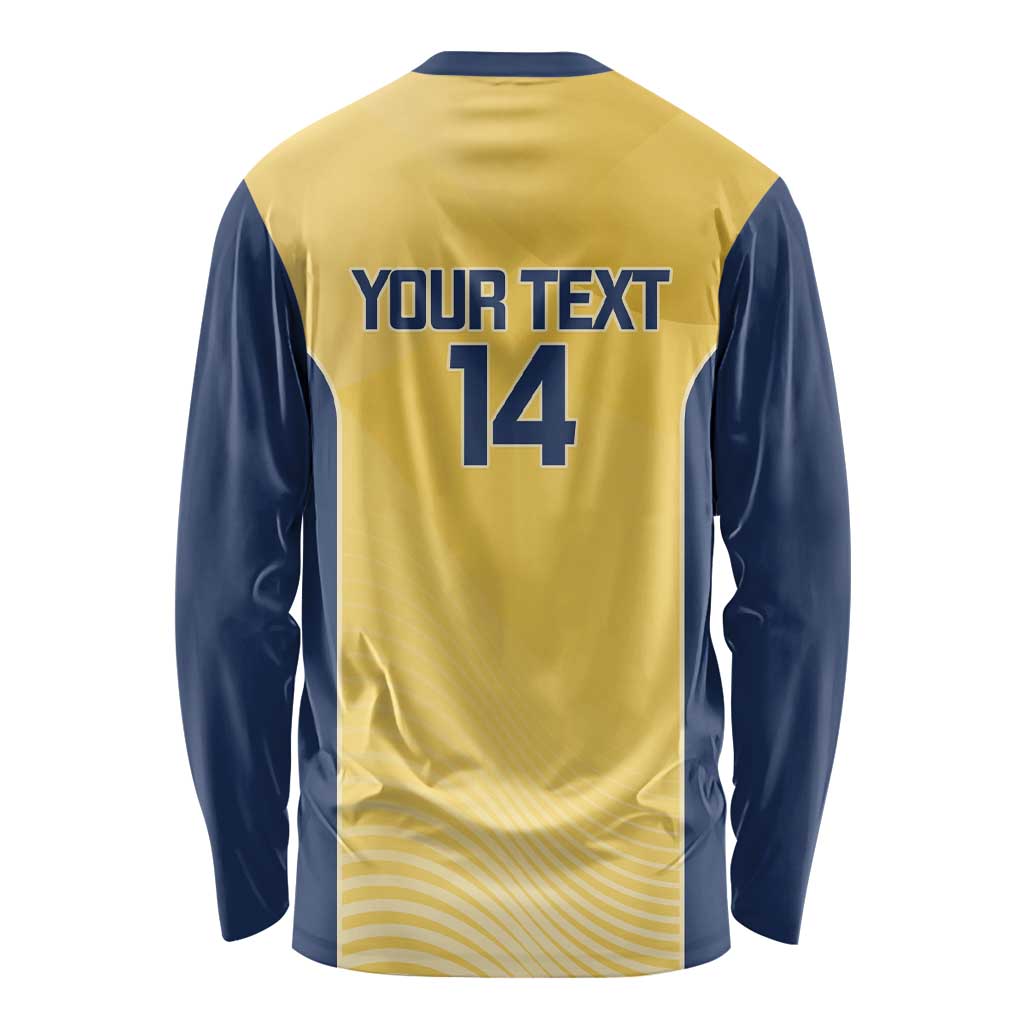 Suns Football Custom Long Sleeve Shirt Gold Coast Est 2009 Sunburnt Gold - Aussie Hoodie