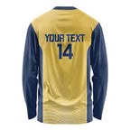 Suns Football Custom Long Sleeve Shirt Gold Coast Est 2009 Sunburnt Gold - Aussie Hoodie