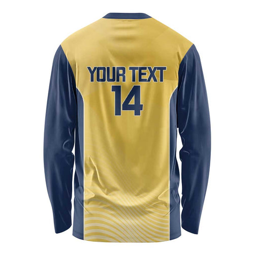 Suns Football Custom Long Sleeve Shirt Gold Coast Est 2009 Sunburnt Gold - Aussie Hoodie