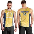 Suns Football Custom Men Tank Top Gold Coast Est 2009 Sunburnt Gold - Aussie Hoodie