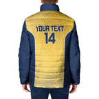Suns Football Custom Padded Jacket Gold Coast Est 2009 Sunburnt Gold - Aussie Hoodie