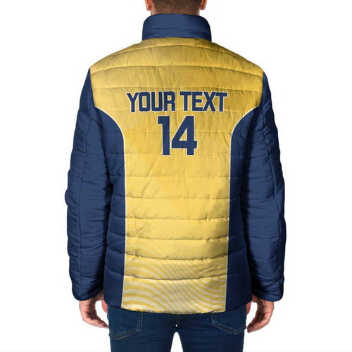 Suns Football Custom Padded Jacket Gold Coast Est 2009 Sunburnt Gold - Aussie Hoodie