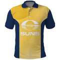 Suns Football Custom Polo Shirt Gold Coast Est 2009 Sunburnt Gold - Aussie Hoodie