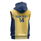 Suns Football Custom Sleeveless Hoodie Gold Coast Est 2009 Sunburnt Gold - Aussie Hoodie