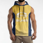 Suns Football Custom Sleeveless Hoodie Gold Coast Est 2009 Sunburnt Gold - Aussie Hoodie