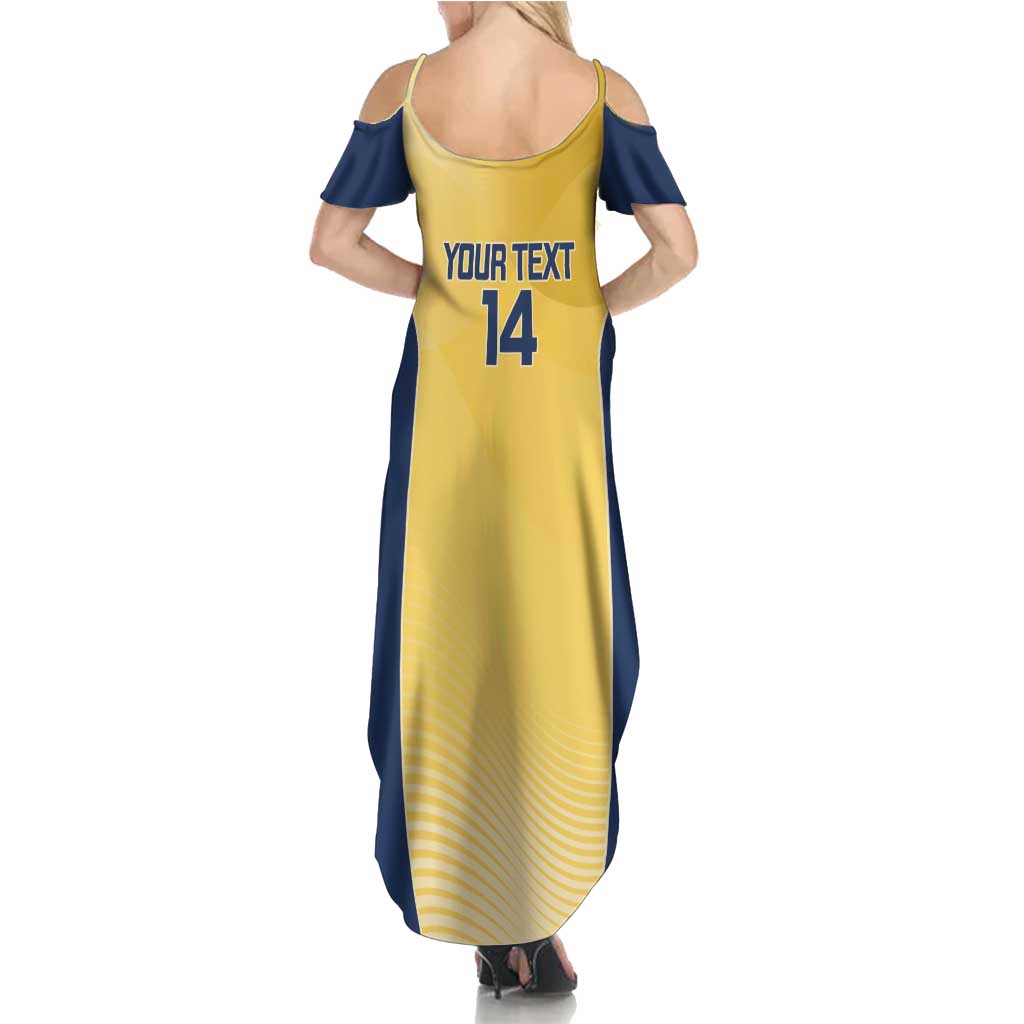 Suns Football Custom Summer Maxi Dress Gold Coast Est 2009 Sunburnt Gold - Aussie Hoodie