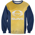 Suns Football Custom Sweatshirt Gold Coast Est 2009 Sunburnt Gold - Aussie Hoodie