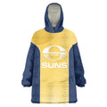 Suns Football Custom Wearable Blanket Hoodie Gold Coast Est 2009 Sunburnt Gold - Aussie Hoodie