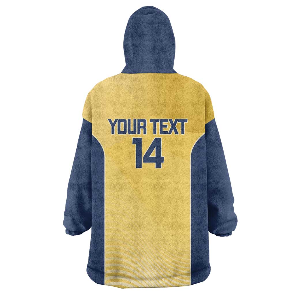 Suns Football Custom Wearable Blanket Hoodie Gold Coast Est 2009 Sunburnt Gold - Aussie Hoodie