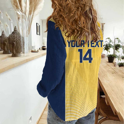 Suns Football Custom Women Casual Shirt Gold Coast Est 2009 Sunburnt Gold - Aussie Hoodie