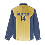 Suns Football Custom Women Casual Shirt Gold Coast Est 2009 Sunburnt Gold - Aussie Hoodie