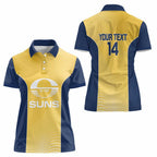 Suns Football Custom Women Polo Shirt Gold Coast Est 2009 Sunburnt Gold - Aussie Hoodie