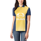Suns Football Custom Women Polo Shirt Gold Coast Est 2009 Sunburnt Gold - Aussie Hoodie