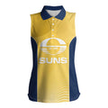 Suns Football Custom Women Sleeveless Polo Shirt Gold Coast Est 2009 Sunburnt Gold - Aussie Hoodie