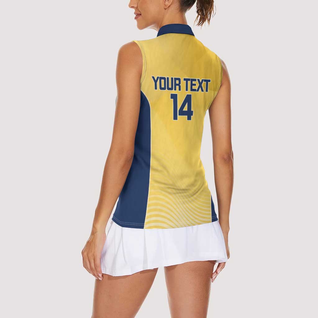 Suns Football Custom Women Sleeveless Polo Shirt Gold Coast Est 2009 Sunburnt Gold - Aussie Hoodie