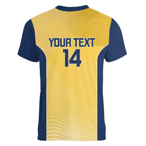 Suns Football Custom Women V-Neck T-Shirt Gold Coast Est 2009 Sunburnt Gold - Aussie Hoodie