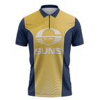Suns Football Custom Zipper Polo Shirt Gold Coast Est 2009 Sunburnt Gold - Aussie Hoodie