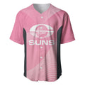Suns Football Custom Baseball Jersey Gold Coast Est 2009 Pink - Aussie Hoodie