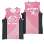 Suns Football Custom Basketball Jersey Gold Coast Est 2009 Pink - Aussie Hoodie