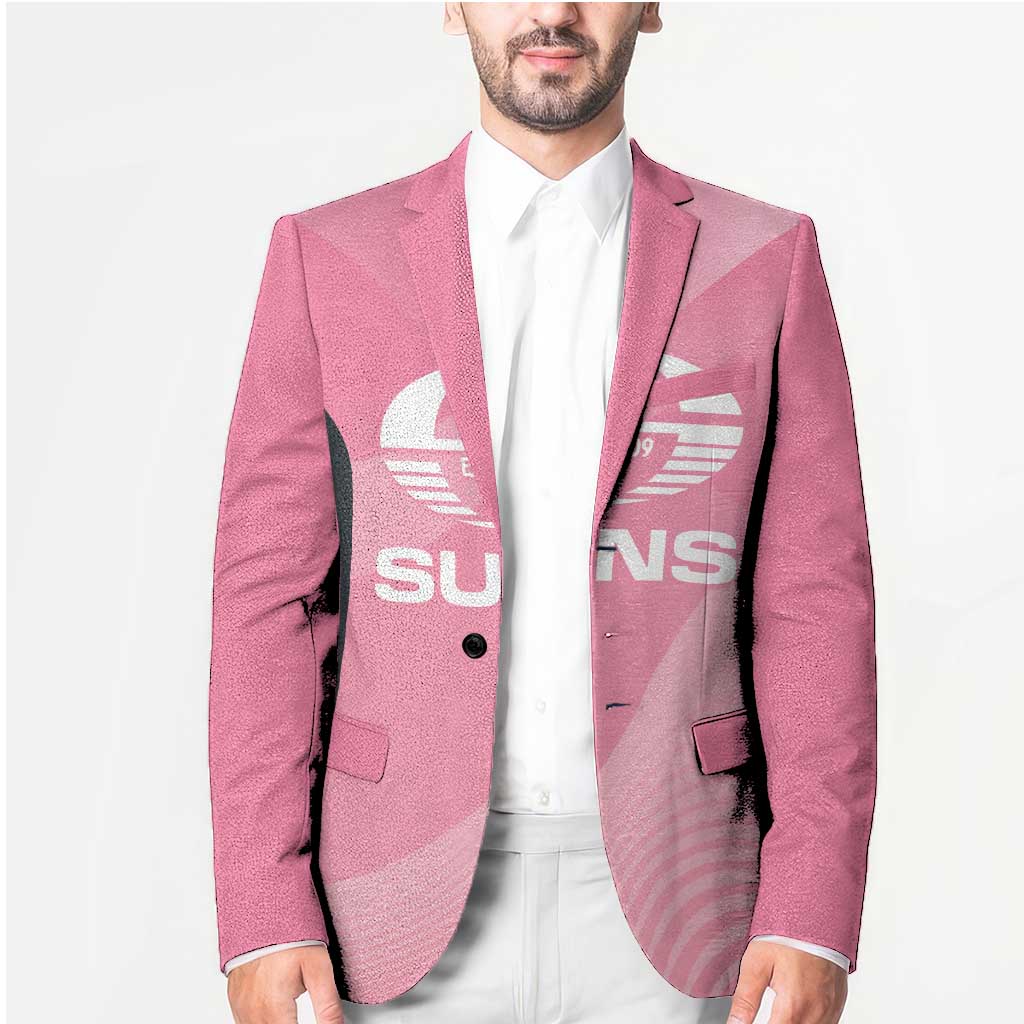 Suns Football Custom Blazer Gold Coast Est 2009 Pink - Aussie Hoodie