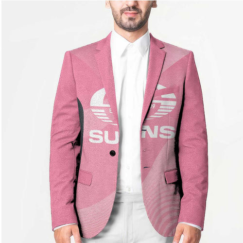 Suns Football Custom Blazer Gold Coast Est 2009 Pink - Aussie Hoodie