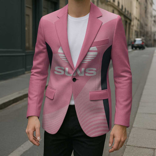 Suns Football Custom Blazer Gold Coast Est 2009 Pink - Aussie Hoodie