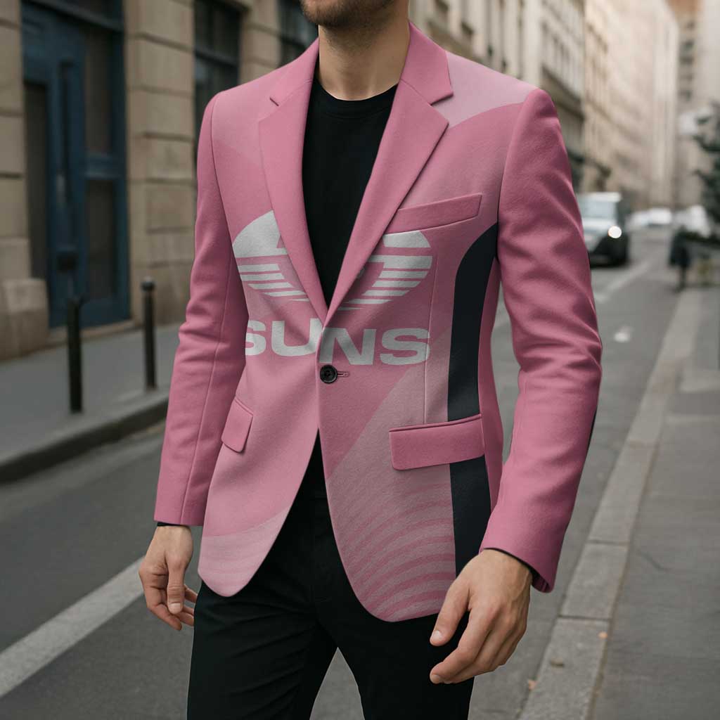 Suns Football Custom Blazer Gold Coast Est 2009 Pink - Aussie Hoodie